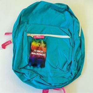 NEW 15” Backpack, Blue/Pink Color